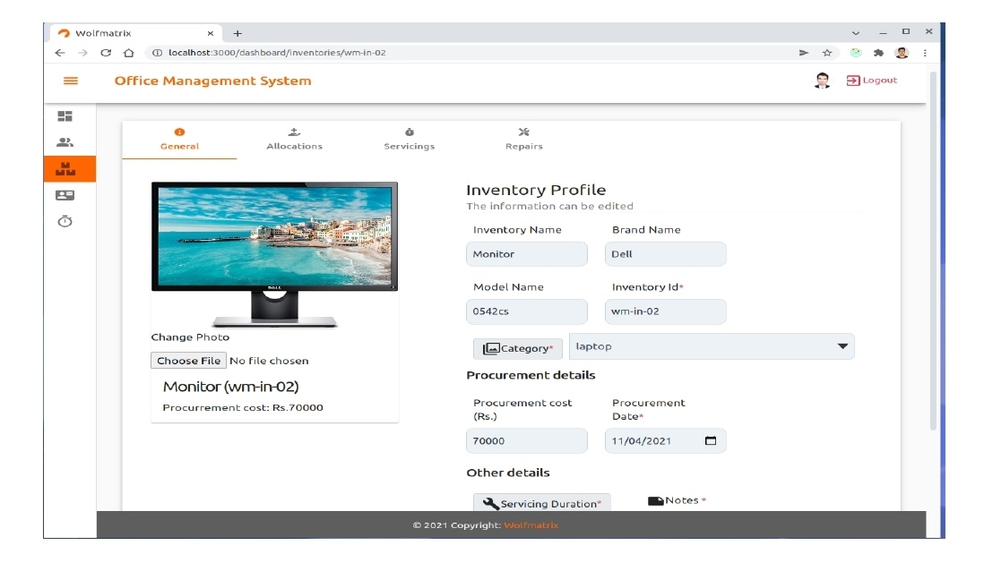 Office Management System diagram